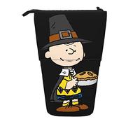 YINGD Charlie Brown Snoopy 1 Pencil Case Expandable Peanuts Pencil Case Retractable Cute Large Capacity Stationery Stand Lightweight for Students ci135