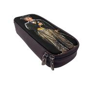 YINGD Charlie Chaplin Pencil Case Elegant Leather Organizer for Students Teachers & Artists