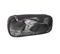 YINGD Charlie Chaplin Pencil Case PU Leather Multi-Pocket Bag for Pens Pencils Makeup & Small Accessories
