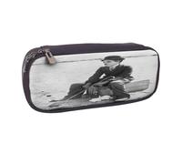YINGD Charlie Chaplin Pencil Case Sturdy PU Leather Pouch for Writing Tools Cosmetics & EDC Gear