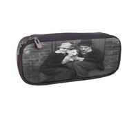 YINGD Charlie Chaplin Pencil Case Versatile PU Leather Case for Writing Tools & Beauty Essentials