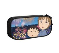 YINGD Chibi Maruko-chan Pencil Case for Baby Essentials - Safe Oxford Cloth Organizer for Pacifiers, Pens, Wipes (BPA-Free)