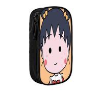 YINGD Chibi Maruko-chan Pencil Case Vibrant Color Options - Smooth Zipper & Lightweight Fabric for Kids, Teens, Adults