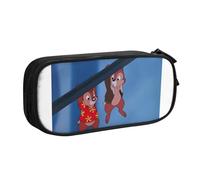 YINGD Chip 'n Dale Rescue Rangers Pencil Case for Desk Organization - Compact Oxford Cloth Pouch to Declutter Workspaces, Drawers