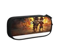 YINGD Chip 'n Dale Rescue Rangers Pencil Case for Minimalist Users - Slim Profile with 2 Zipper Pockets & Pen Loops (Water-Resistant)