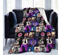 YINGD Chris Brown Theme Winter Bed Blanket Fleece Ultra Soft Lightweight Extra Warm Winter Blanket for Sofa Bed Air Conditioning Blanke Ultra Cozy Throw Blanket