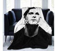 YINGD Christian Bale Blanket Blanket Ultra Soft Flannel Throw Blankets Warm and Cozy Anti-pilling Blanket 125x100cm
