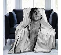 YINGD Christian Bale Throw Blanket, Air-Conditioning Blanket, Super Soft & Comfy Flannel Fleece Blanket, Lightweight Cozy Microfiber Anti-Pilling 150CM X 125CM
