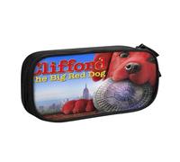 YINGD Clifford The Big Red Dog Pencil Case for Busy Professionals - Sleek Design with 5 Pen Slots & Hidden Pocket (Custom Logo)