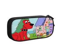 YINGD Clifford The Big Red Dog Pencil Case for Emergency Kits - Durable Zipper Bag for First Aid, Pens, Flashlights (Portable)