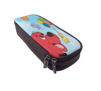 YINGD Clifford The Big Red Dog Pencil Case Stylish Brown Synthetic Leather Holder for Students & Professionals