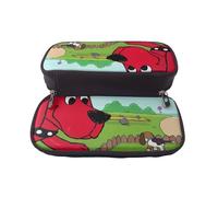 YINGD Clifford The Big Red Dog Pencil Case Waterproof Brown Pen Bag for Artists Students & Professionals