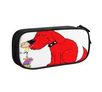 YINGD Clifford The Big Red Dog Pencil Case with Reflective Strips - Safe Night Use for Cyclists, Runners, Outdoor Enthusiasts