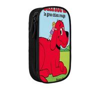 YINGD Clifford The Big Red Dog Pencil Case with Smooth Zipper Closure - Anti-Scratch Polyester for School, Office, Camping Trips