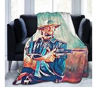 YINGD Clint Eastwood Flannel Fleece Throw Blanket Queen Size All Season Super Soft Cozy Blanket for Bed or Couch