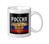YINGD Coffee Mug Russia Flag Russian Emblem-Pride Coffee Mug Cup Personalization Fun Mugs Ceramic Mug for Cafe Office Home Use