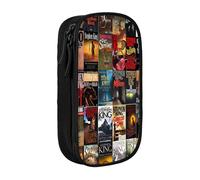YINGD Collection Stephen King Pencil Box Multipurpose Pencil Case Cute Pouch Holder Box Game Pen Pouch Bag Organize for Home Office