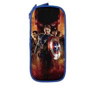 YINGD Color Captain America Big Capacity Pencil Case, Large Pen Organizer, Back to School Supplies for Kids Girls Boys St