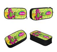 YINGD Color Cute Dinosaur Cartoon Pencil Cases Barney Friends Dinosaurs Pen Box Bags Girl Boy Big Capacity School Supplies Gifts Pencilcases
