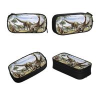 YINGD Color Dinosaur Pencil Cases Creative Brachiosaurus Animal Pen Holder Bag Girls Boys Big Capacity Students School Gifts Pencilcases