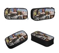 YINGD Color New Lana Del Rey Music Pencil Cases Singer Pencilcases Pen Holder for Student Big Capacity Bags School Supplies Gifts Stationery
