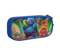 YINGD Comedy Trolls World Tour Pencil Case Large Capacity Pencilcase Double-Layer Pen Bag School Stationery Pouch Organizer Office Supplies for Kids Adult