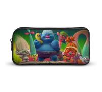 YINGD Comedy Trolls World Tour Pencil Case Student Pen Bag Storage Organizer Pencil Case Stationery Bag Office Supplies for Kids and Adult