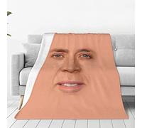 YINGD Comfortable Ultra-Soft Micro Fleece Blanket,Nicolas Cage Fleece Blankets for Sofa Bed Travel 150CM X 125CM