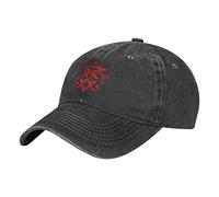 YINGD Cowboy Baseball Cap Occult Sigil of Lucifer Satanic Hat Adjustable Sports Cap Breathable Unisex Casual Caps for Men and Women Black
