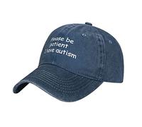 YINGD Cowboy Baseball Cap Please Be Patient I Have Autism Hat Adjustable Casual Washable Sun Hat for Men Women Unisex Sport Hat