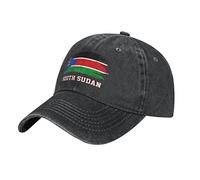 YINGD Cowboy Baseball Cap South Sudan Flag South Sudanese Adjustable Sun Hat Breathable Unisex Baseball Cap for Men Women