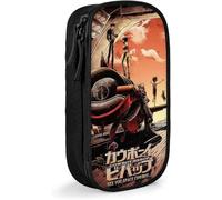 YINGD Cowboy Bebop Pencil Case D Custom Printing Large Capacity Double Zipper Pencil Bag for Office School Travel-Black SAOE