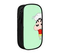 YINGD Creyon Shin-chan Pencil Case for Holiday Gifts - Festive Custom Print Oxford Fabric with Zipper Closure