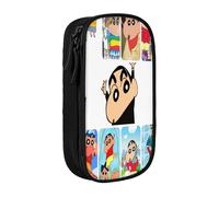 YINGD Creyon Shin-chan Pencil Case for Minimalist Travel - Ultra-Light Oxford Fabric, Fits Passport, Pens, Coins