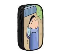 YINGD Creyon Shin-chan Pencil Case for Science Kits - Lab-Friendly Oxford Cloth with Leak-Proof Interior for Tools, Pens