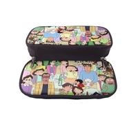 YINGD Creyon Shin-chan Pencil Case Multi-Purpose Brown PU Leather Organizer for Various Items