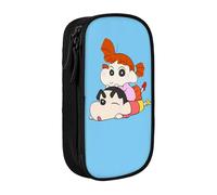 YINGD Creyon Shin-chan Pencil Case with Elastic Band Holder - Secure Pen Storage for Running, Hiking, Commuting (Polyester)