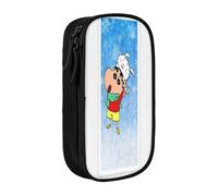 YINGD Creyon Shin-chan Pencil Case with Padded Handle - Easy Carry Oxford Fabric Bag for School, Office, Art Classes