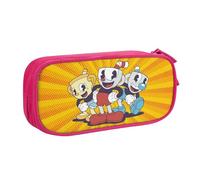 YINGD Cuphead Mugman Adventure Pencil Case Large Capacity Doublelayer Pen Bag School Stationery Pouch Pencil case Supplies Pencase for