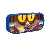 YINGD Cuphead Mugman Devil Pencil Case Large Capacity Doublelayer Pen Bag School Stationery Pouch Pencil case Supplies Pencase ds