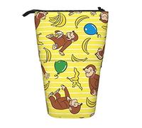 YINGD Curious George Pencil Case Expandable Peanuts Organizer Bags Retractable Cute Large Capacity Boy Girl Stationery Pouch Lightweight for School Office JI6