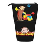 YINGD Curious George Pencil Case Expandable Peanuts Organizer Bags Retractable Cute Large Capacity Boy Girl Stationery Pouch Lightweight for School Office cv22