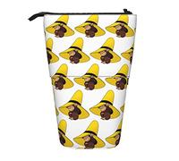 YINGD Curious George Pencil Case Expandable Peanuts Organizer Bags Retractable Cute Large Capacity Boy Girl Stationery Pouch Lightweight for School Office JI5