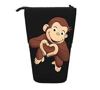 YINGD Curious George Pencil Case Expandable Peanuts Organizer Bags Retractable Cute Large Capacity Boy Girl Stationery Pouch Lightweight for School Office JI10