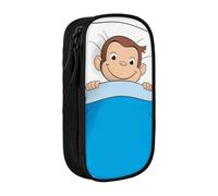 YINGD Curious George Pencil Case Large Capacity Pencil Holder Stationery Case Pen Bags Cute Boys Girls Children Celebration Pink v8nd194a