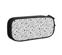 YINGD Custom Kawaii S-Snoopys Smile Giggle Laugh Pattern Pencil Case for Boys Gilrs Big Capacity Stationery Bag Stationery