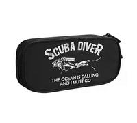 YINGD Customized Scuba Diver Cute Pencil Cases Boys Gilrs Large Capacity The Ocean is Calling I Must Go Stationery Bag Students Stationery