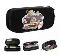 YINGD Cute Delicious in Dungeon Dungeon Meshi Let's Eat Pencil Case Stationery Bag Pen Holder Big Capacity Pencil Bags School Stationery