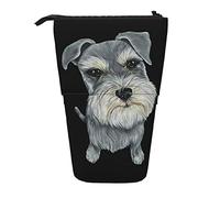 YINGD Cute Schnauzer Dog Pattern Pencil case Expandable Peanuts Pencil case Retractable Cute Large Capacity Stationery Stands Lightweight for Students cv98
