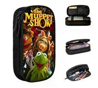 YINGD Cute The MuppShow Kermit The Frog Pencil Case Movie TV Show Pencilcases Pen Student Big Capacity Bag Office Gifts Stationery